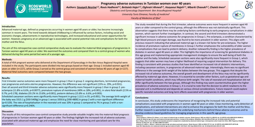 Preview of Pregnancy adverse outcomes in Tunisian women over 40 years