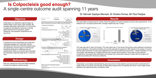 Preview of Is Colpocleisis good enough? A single-centre audit of outcome spanning 11 years.