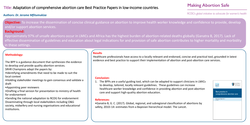 Thumbnail for Adaptation of comprehensive abortion care Best Practice Papers in low income countries.