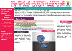 Thumbnail for EFFECT OF PSYCHO SOCIAL SUPPORT TO ADOLESCENTS WHO HAVE UNDERGONE ABORTION CARE