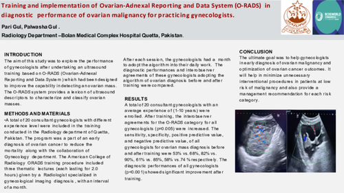 Preview of Training and implementing (O-RADS) in diagnosing ovarian malignancy for the practicing gynaecologists.