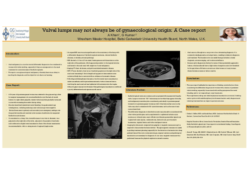 Preview of Vulval lumps may not always be of gynaecological origin: A Case Report