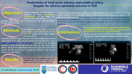 Preview of Predectivity of AoI and UA Doppler for adverse perinatal outcome in FGR