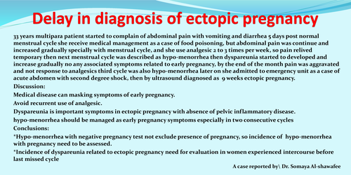 Preview of Delay diagnosis of ectopic pregnancy