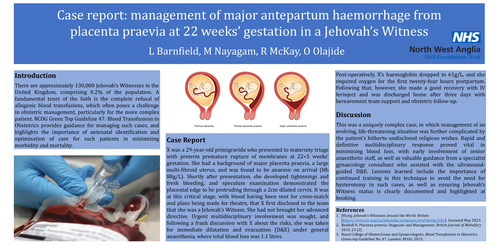 Preview of 21/40 Rupture of Membranes in a Jehovah’s Witness with Placenta Praevia