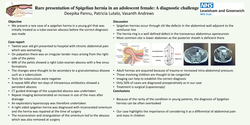 Thumbnail for Rare presentation of spigelian hernia in an adolescent female: A diagnostic challenge