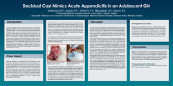 Thumbnail for Decidual cast causing severe pelvic pain,mimicking Acute Appendicitis in adolescent girl