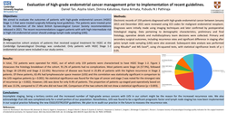 Thumbnail for Evaluation of high-grade endometrial cancer management prior to implementing recent guidelines.