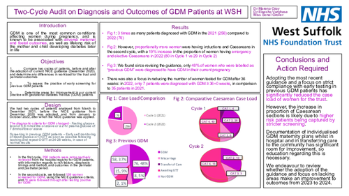 Preview of Two-Cycle Audit on Diagnosis and Outcomes of Gestational Diabetes Patients at WSH