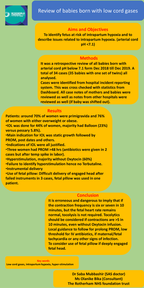 Preview of A review of babies born with low cord gases.