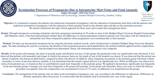 Preview of Termination Processes of Pregnancies Due to Intrauterine Mort Fetus And Fetal Anomaly