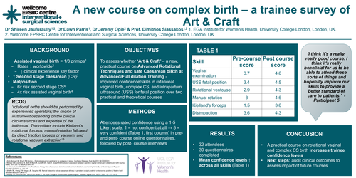 Preview of A new course on complex birth – a trainee survey of Art & Craft
