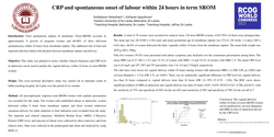 Thumbnail for CRP and spontaneous onset of labour within 24 hours in term SROM