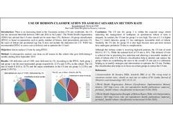 Thumbnail for USE OF ROBSON CLASSIFICATION TO ASSESS CAESAREAN SECTION RATE