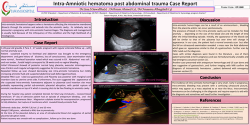 Preview of intra-Amniotic hematoma post abdominal trauma Case Report