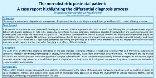 Preview of The Medical Postnatal Patient: A Case Report Highlighting the Differential Diagnosis Process