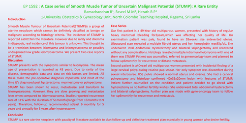 Preview of Smooth Muscle Tumour of Uncertain Malignant Potential (STUMP): A Rare Entity