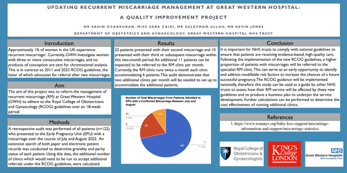 Preview of Updating Recurrent Miscarriage Management at Great Western Hospital: A Quality Improvement Project
