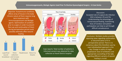 Thumbnail for Immunosuppressants, biologic agents used prior to Elective Gynaecological surgery - a case series