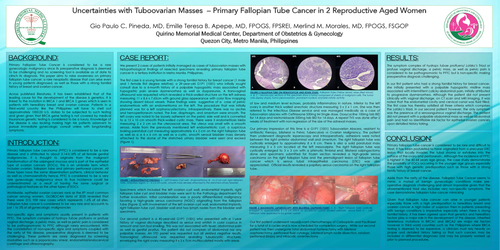 Preview of Uncertainties with Tuboovarian Masses: Fallopian Tube Cancer in 2 Reproductive Aged Women