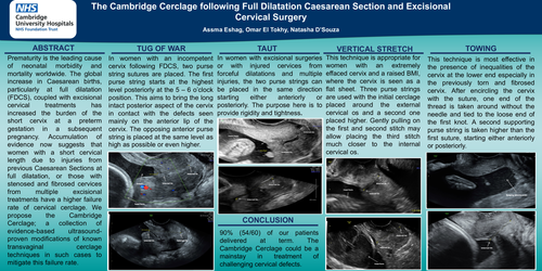 Preview of The Cambridge Cerclage following Full Dilatation Caesarean Section and Excisional Cervical Surgery