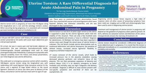 Preview of Uterine torsion: A Rare Differential Diagnosis for Acute Abdominal Pain in Pregnancy
