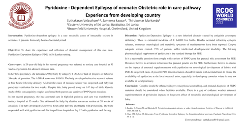 Preview of Pyridoxine - Dependent Epilepsy of neonate: Obstetric role - Experience from developing country.