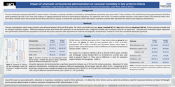 Thumbnail for Impact of antenatal corticosteroid administration on neonatal morbidity in late preterm infants