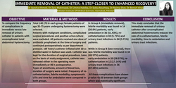 Thumbnail for IMMEDIATE REMOVAL OF URINARY CATHETER; A STEP CLOSER TO ENHANCED RECOVERY?