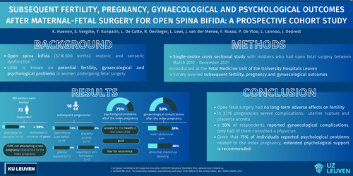 Preview of Psychological, gynaecological, fertility and obstetric outcomes after maternal-fetal surgery for spina bifida