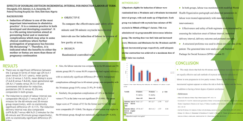 Preview of Effects of doubling oxytocin incremental intervals for induction of labour at term