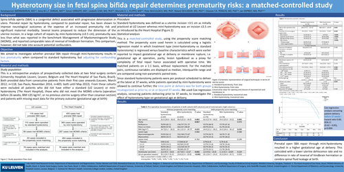 Preview of Hysterotomy size in fetal spina bifida repair determines prematurity risks: matched-controlled study