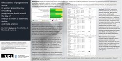 Thumbnail for Progesterone rescue in women with low levels around the embryo transfer day