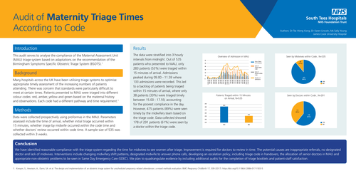 Preview of Audit of Maternity Triage Times According to Code