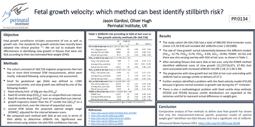 Preview of Fetal growth velocity: which method of assessment can best identify stillbirth risk?