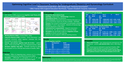 Thumbnail for Optimising Cognitive Load in Classroom Teaching for Undergraduate Obstetrics and Gynaecology Curriculum.