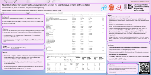 Preview of Quantitative fetal fibronectin testing in symptomatic women for spontaneous preterm birth prediction