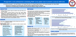 Thumbnail for Preoperative oral carbohydrate-containing fluid versus plain water in elective cesarean deliveries