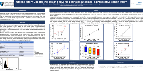 Preview of Uterine artery Doppler indices and adverse perinatal outcomes: a prospective cohort study