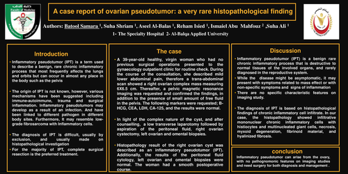 Preview of A case report of ovarian pseudotumor: a rare histopathological finding