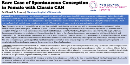 Preview of A rare case of Spontaneous conception in a female with classic CAH