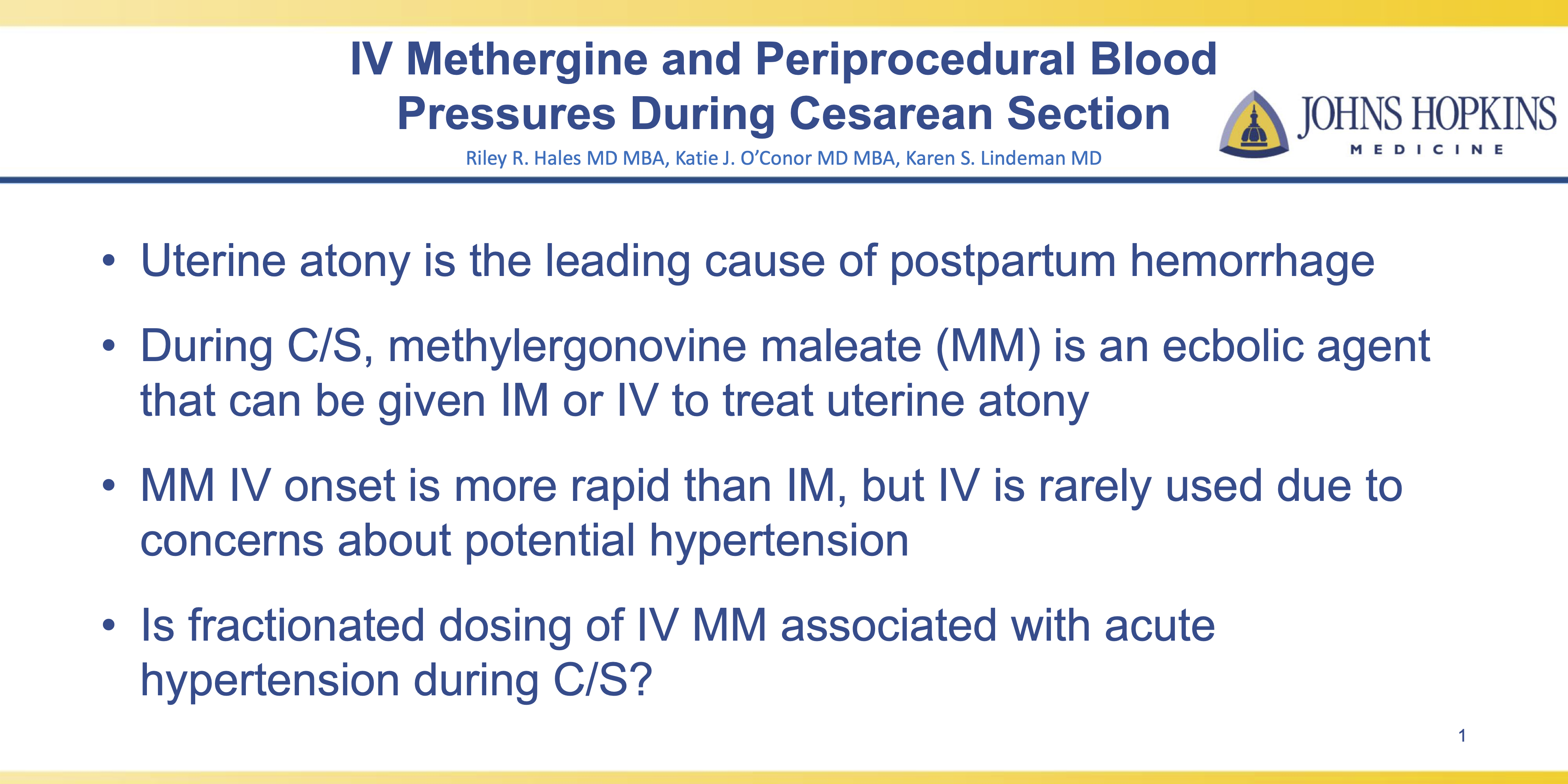 Thumbnail for Intravenous Methylergonovine Maleate during Cesarean Section: A Case Series