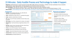 Thumbnail for 15 Minutes:  Daily Huddle Process and Technology to Support it.