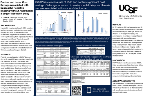 Preview of Factors and Labor Cost Savings Associated with Successful Pediatric Imaging without Anesthesia: a Single-Institution Study