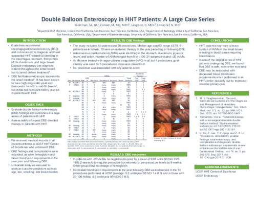 Preview of Double Balloon Enteroscopy in HHT Patients: A Large Case Series