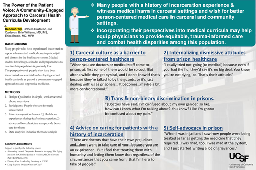 Preview of The Power of the Patient Voice: A Community-Engaged Approach to Carceral Health Curricula Development