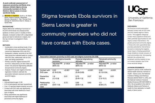 Preview of A post-outbreak assessment of exposure proximity and Ebola virus disease-related stigma among community members in Kono District, Sierra Leone: A cross-sectional study