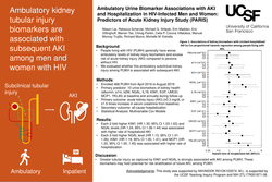 Thumbnail for Ambulatory Urine Biomarker Associations with AKI and Hospitalization in HIV-Infected Men and Women: Predictors of Acute Kidney Injury Study (PARIS)