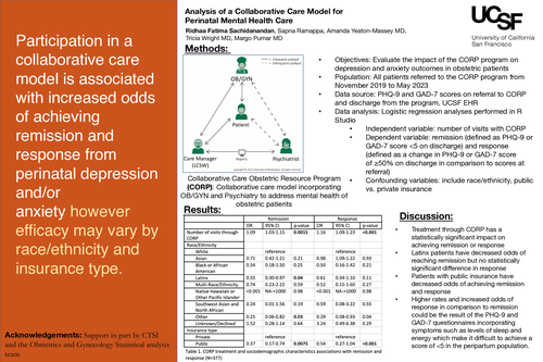 Preview of Analysis of a Collaborative Care Model for Perinatal Mental Health Care