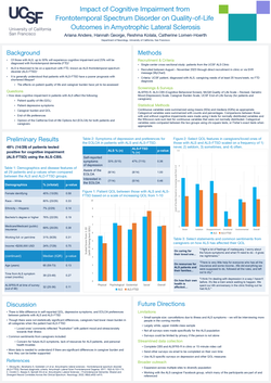Thumbnail for Impact of Cognitive Impairment from Frontotemporal Spectrum Disorder on Quality-of-Life Outcomes in Amyotrophic Lateral Sclerosis